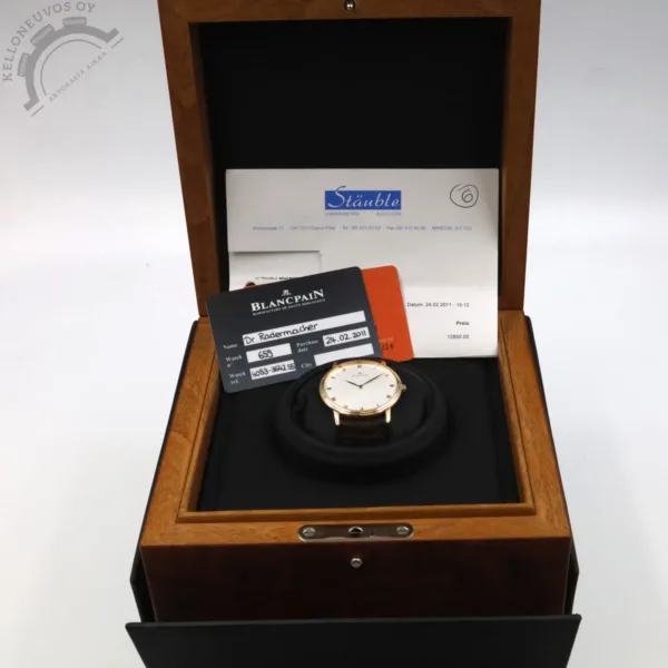 Arvokello Blancpain Villeret Ultra Slim 18K Rose Gold - Image 6
