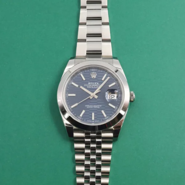 Rolex Datejust 41 Blue Motif (Oyster + Jubilee) - Image 7