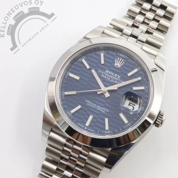 Rolex Datejust 41 Blue Motif (Oyster + Jubilee) - Image 5