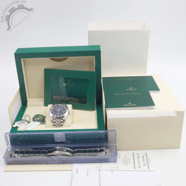 Rolex Datejust 41 Blue Motif (Oyster + Jubilee) - Image 8