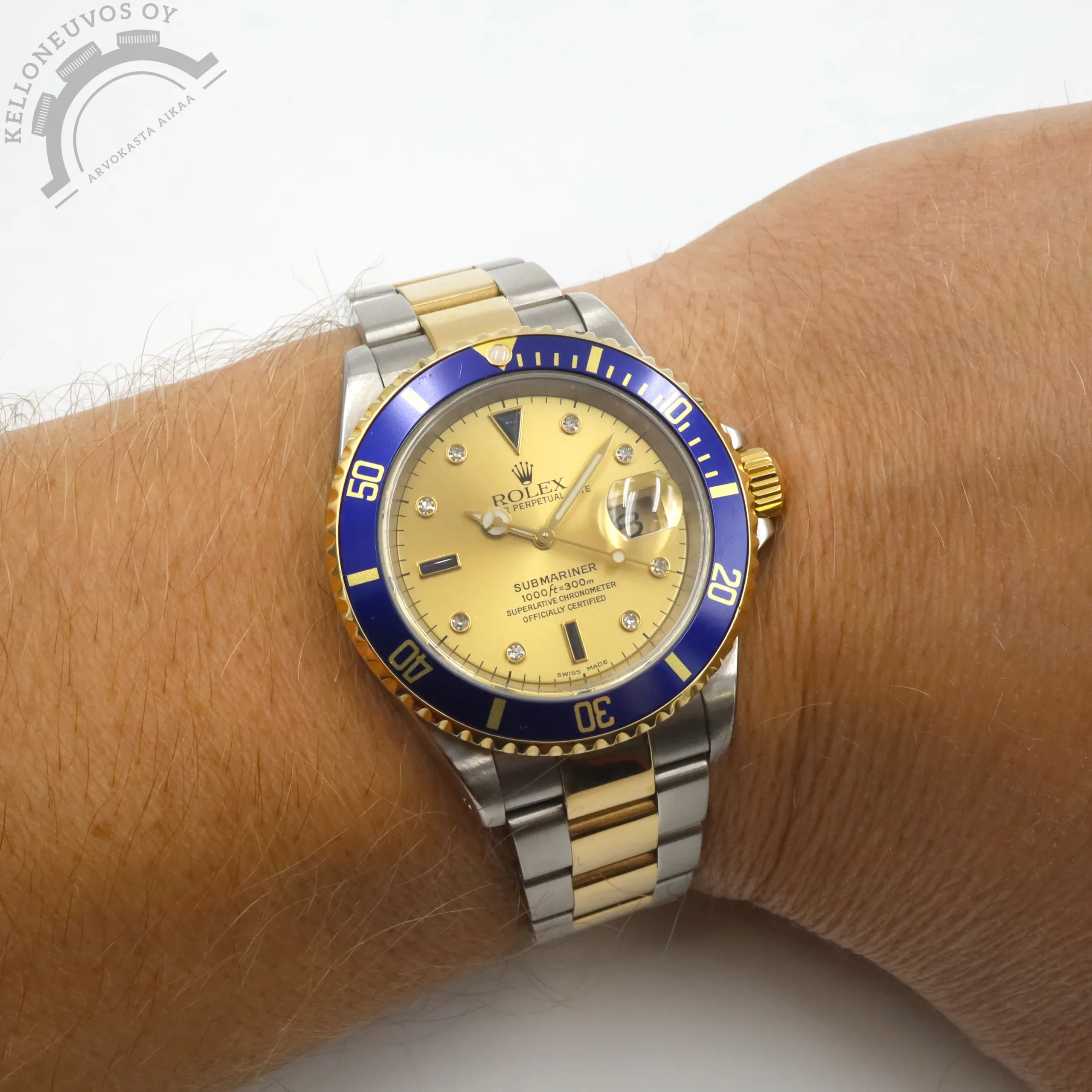 Rolex Submariner Date 16613 "Sultan" Champagne Serti - Image 6