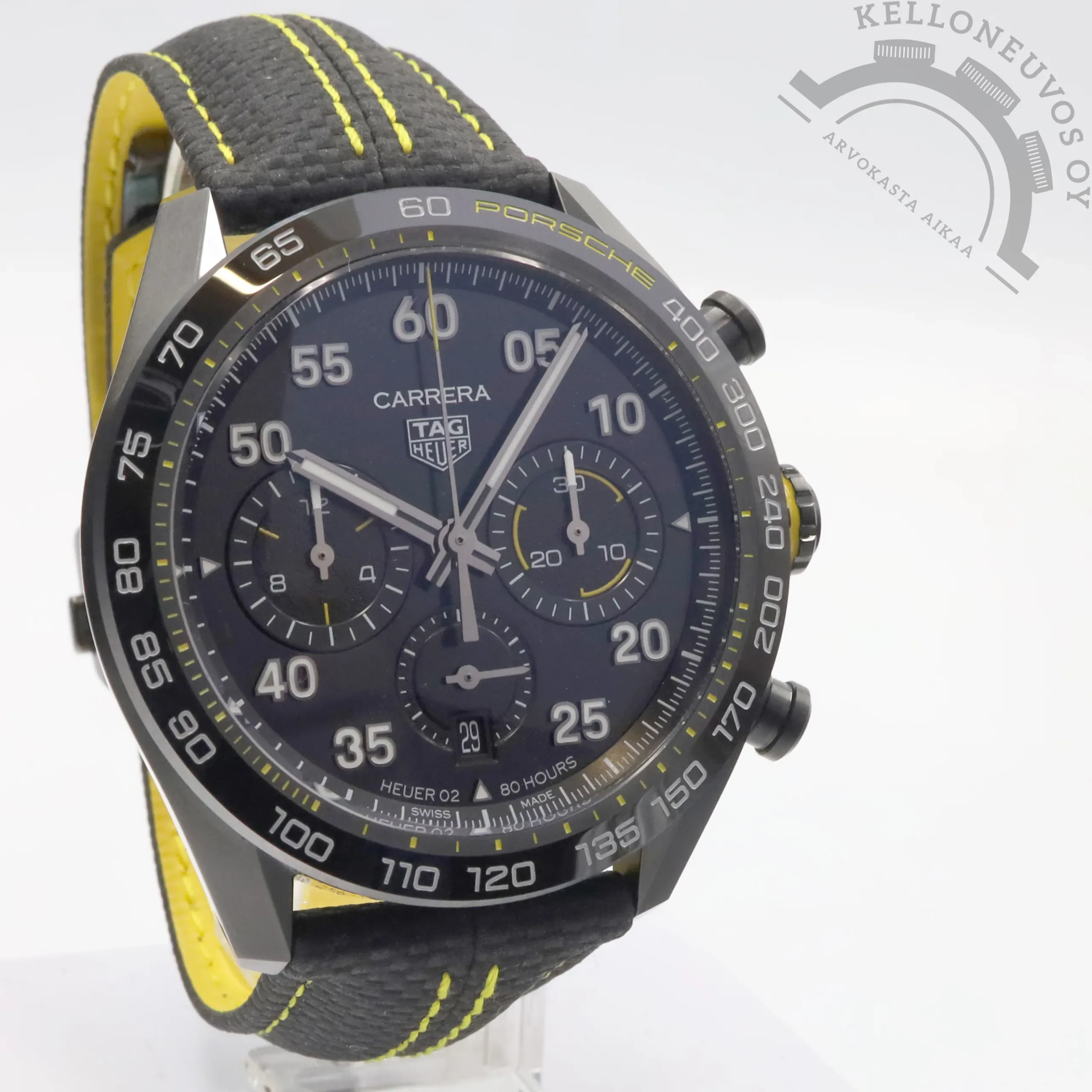 TAG Heuer Carrera Chronograph x Porsche Yellow Racing 44mm Limited Edition (käyttämätön) 3 TAG Heuer Carrera Chronograph x Porsche Yellow Racing 44mm Limited Edition (käyttämätön) - Image 3