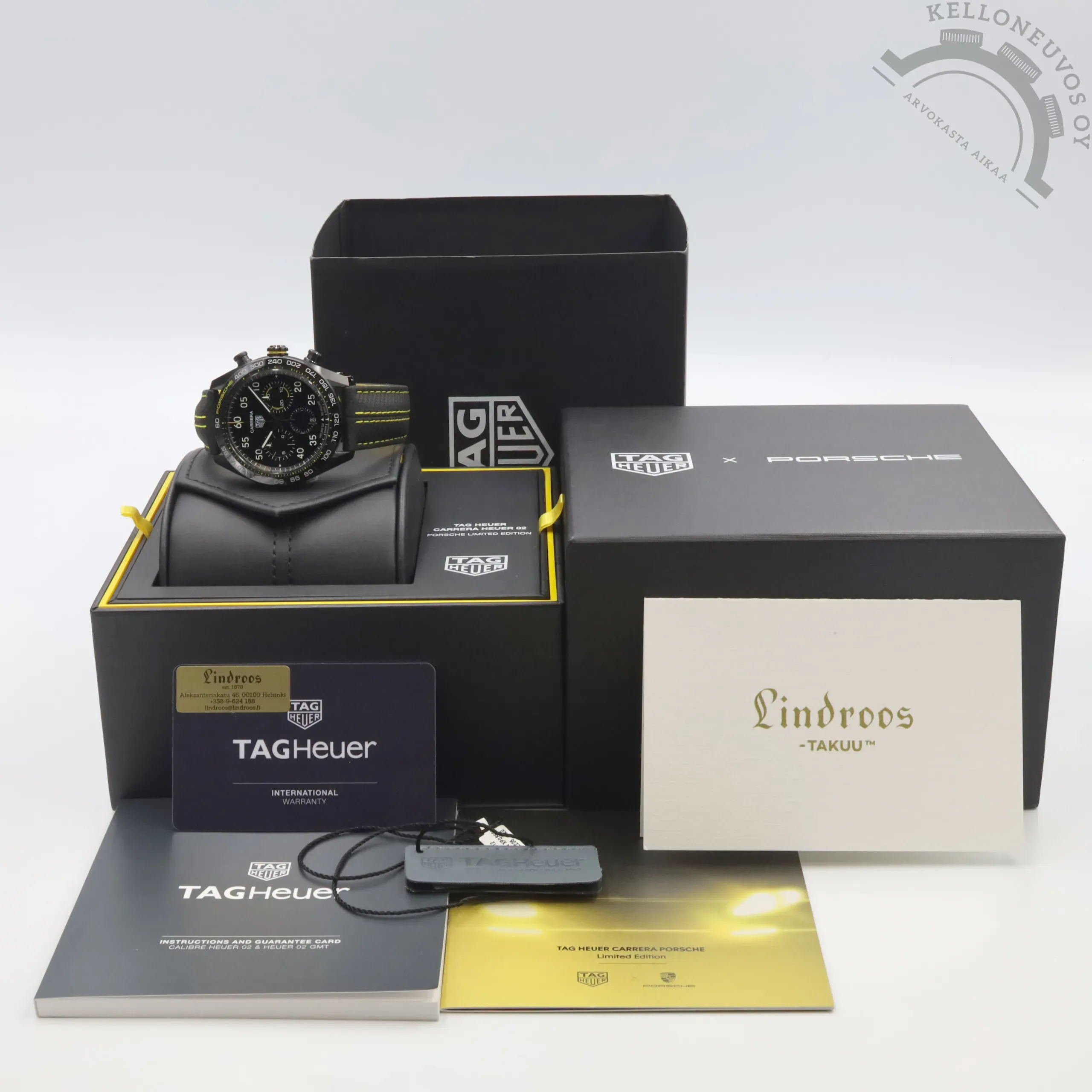 TAG Heuer Carrera Chronograph x Porsche Yellow Racing 44mm Limited Edition (käyttämätön) 6 TAG Heuer Carrera Chronograph x Porsche Yellow Racing 44mm Limited Edition (käyttämätön) - Image 6